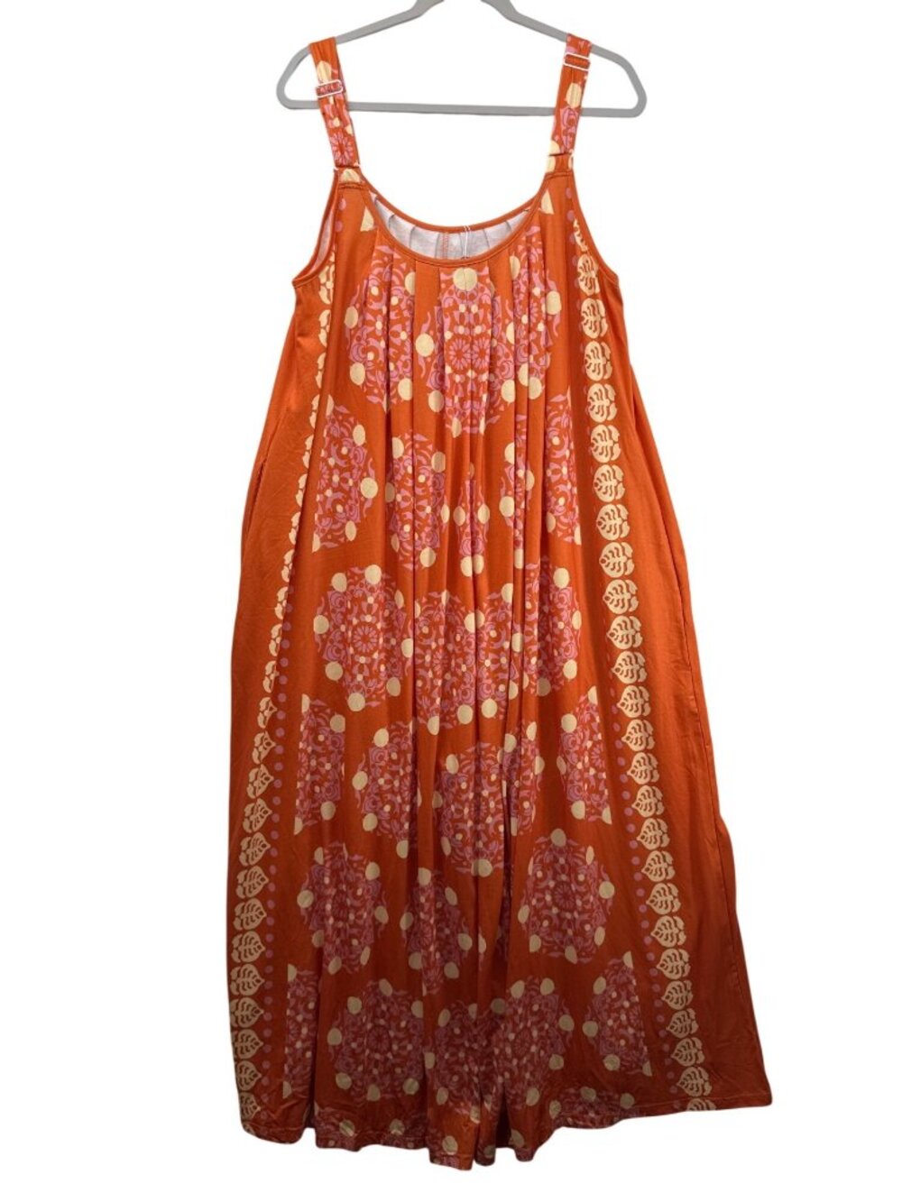 BloomChic Orange & Pink Printed Romper Jumpsuit - Picture 2 of 11